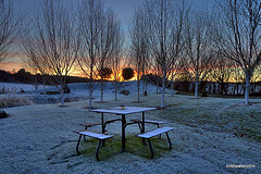 Cool picnic spot at sunset!