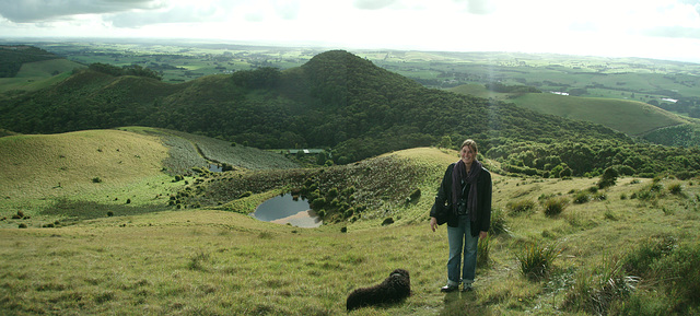 Mt Nicoll - Emilie with Fonzie