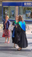 Graduates milling around