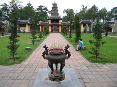 Courtyard of Thien Mu Pagoda