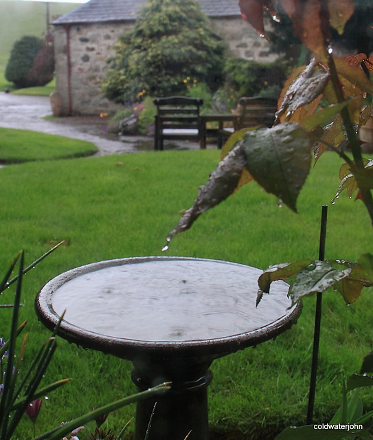 Dreich Scottish Sunday morning downpour..