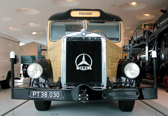 In the Mercedes Museum: Mobile Post Office