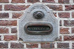 Old letter box and bell in The Hague