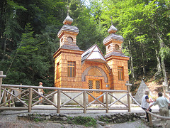 Die Russische Kapelle an der Straße zum Vršič-Pass