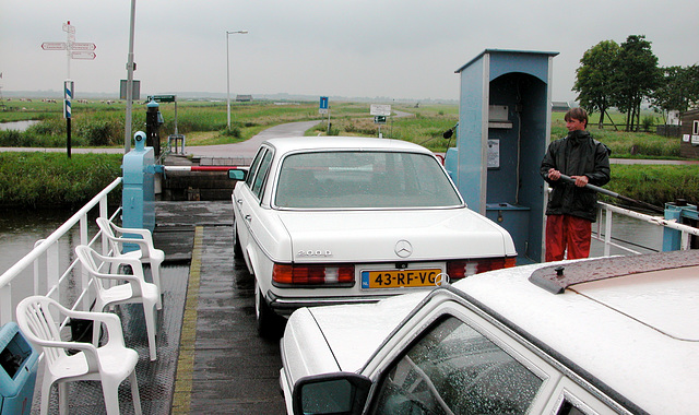 My Benz on the ferry at Ilpendam