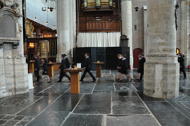 dies natalis of Leiden University: entrance of the students