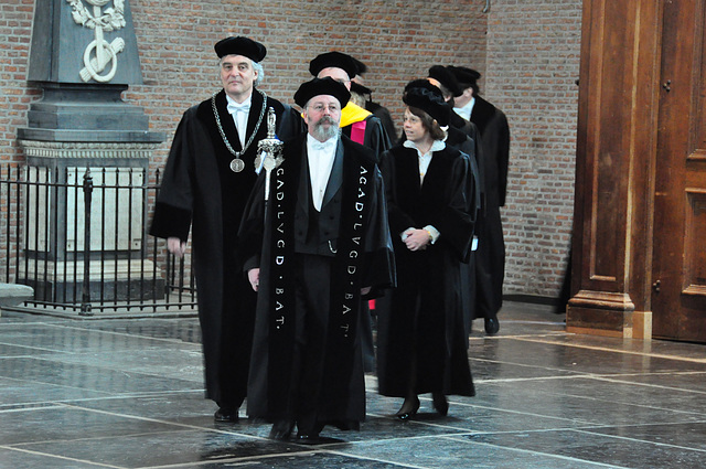 dies natalis of Leiden University: entrance of the professors dies natalis of Leiden University: entrance of the professors