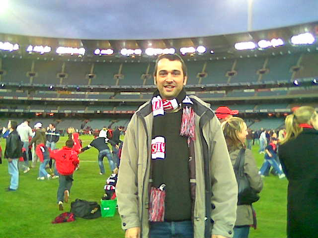 Ad on the pitch at the MCG