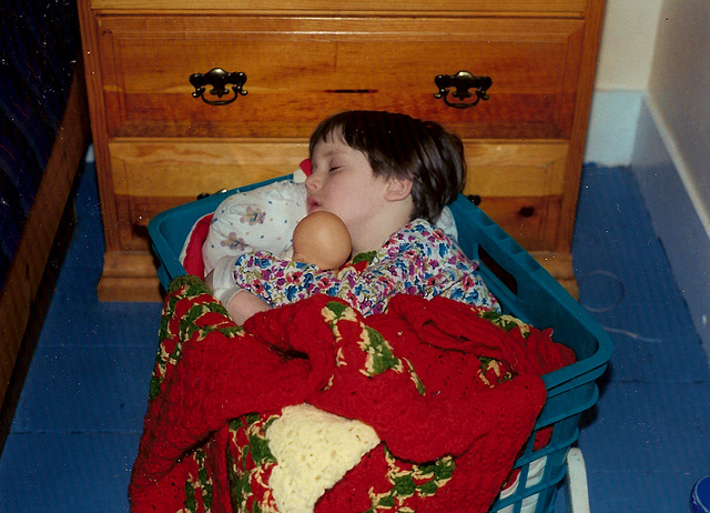 "You Cannot Sleep In A Laundry Basket!" We Said.