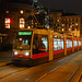 New tram at night