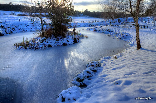 Clear water and thin ice!