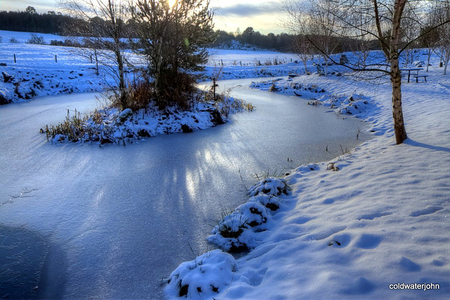 Clear water and thin ice!
