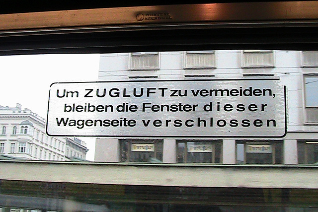 Windows stay closed on one side of the tram