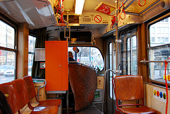 Interior on an old tram