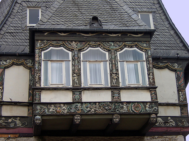 Elaborately-carved Balcony