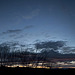 Waxing young moon at dusk from the new extension