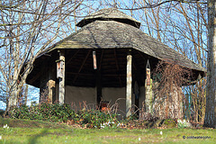 Larch, lime+straw and Telegraph pole Gazebo