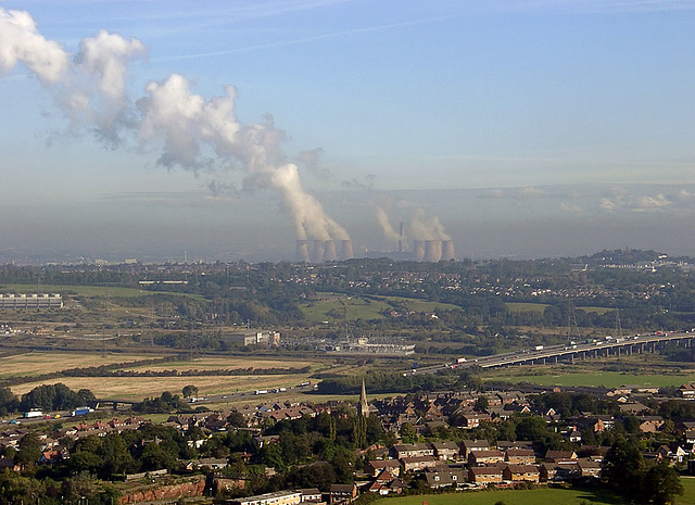 Fiddler's Ferry from Frodsham Hill