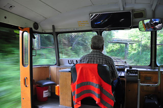 Riding in the railbus