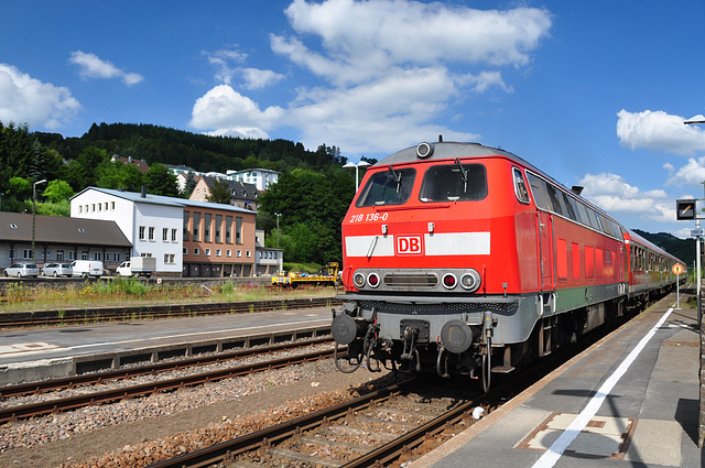 Engine 218 136-0 of Die Bahn