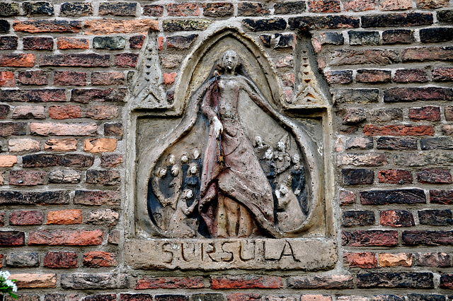 Gable stone of St. Ursula in Haarlem