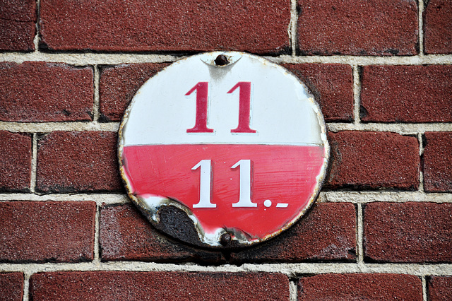 Enamel plate on a house in Haarlem