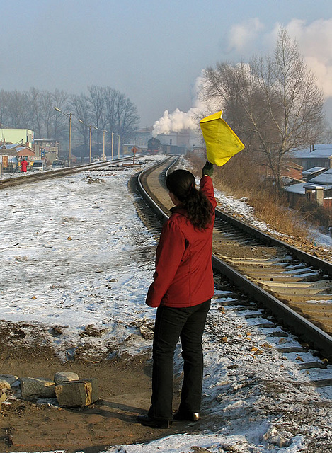 Flagging at the crossing