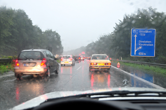 Rain on the German Autobahn