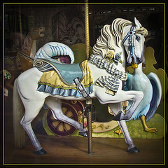 Carousel Horse in White