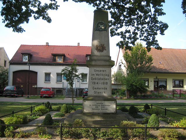 Denkmal Weltkriege - Glienick/2