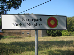 Hinweisschild Naturpark Nuthe-Nieplitz