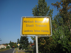 Ortseingang Märkisch Wilmerdorf RT 11.09.12