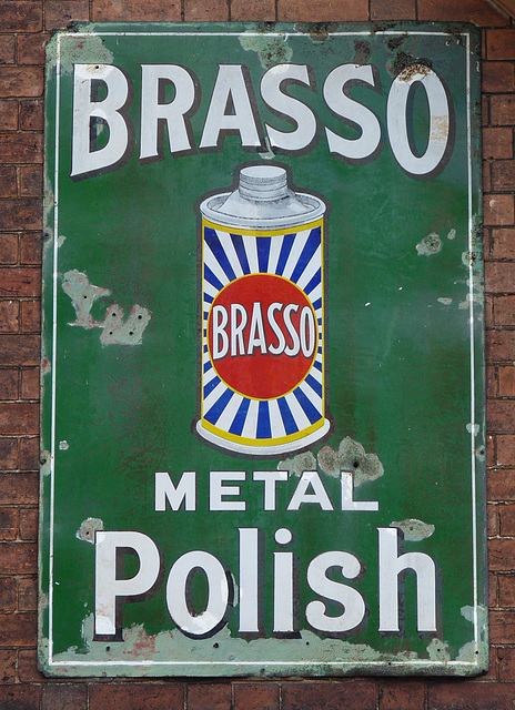 'Brasso'- Enamel Sign on Bewdley Station