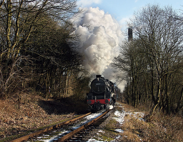 Black Five leaving Froghall