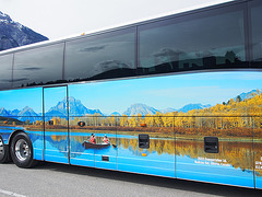 Tourist Bus, Rocky Mountains.