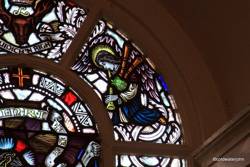 The Bagpiping Angel in the Fort George Garrison Chapel