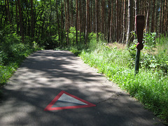 Fläming-Skate RK1 zwischen Petkus und Wahsdorf - Starkes Gefälle