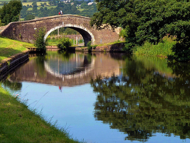 Bridge on the Leeds-Liverpool canal near Nelson, UK.