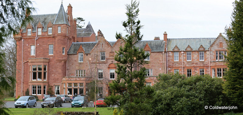 Dryburgh Abbey Hotel, on the banks of the Tweed, and beside the Abbey ruins