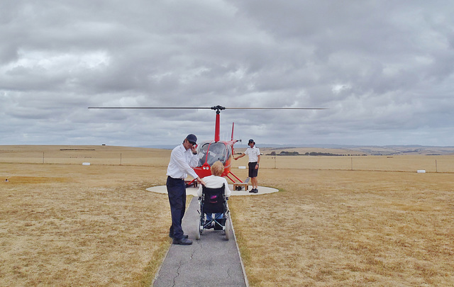 helicopter ride with Marcia