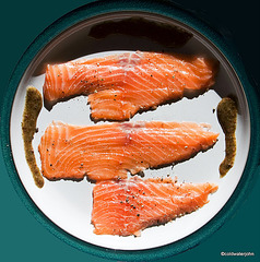 Home-made Gravadlax with fresh dill sauce...