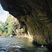 Canoeing down the jungle river