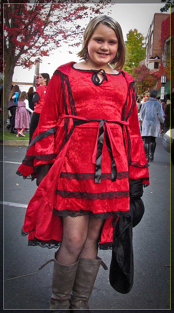 Girl in Red Dress