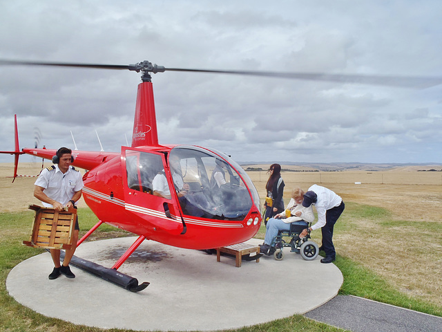 helicopter ride with Marcia