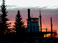 Sunset over Riverboat Nenana