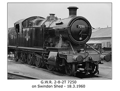 GWR 2-8-2T 7250 Swindon 18 3 1960