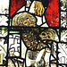 gipping church,  suffolk, crest in c15 glass