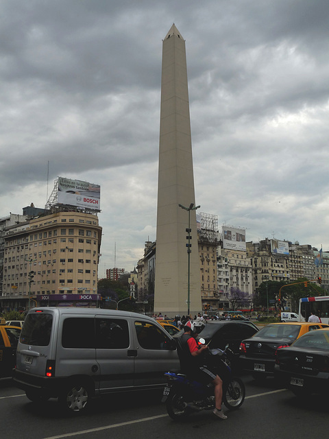 The Obelisk Under Gathering Storm Clouds