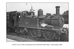 GWR 0-4-2T 1434 Plymouth 22 8 1958