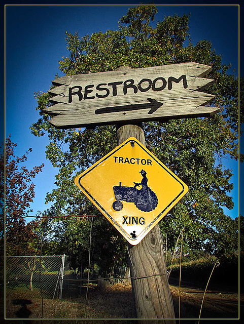 Tractor Xing with a Restroom